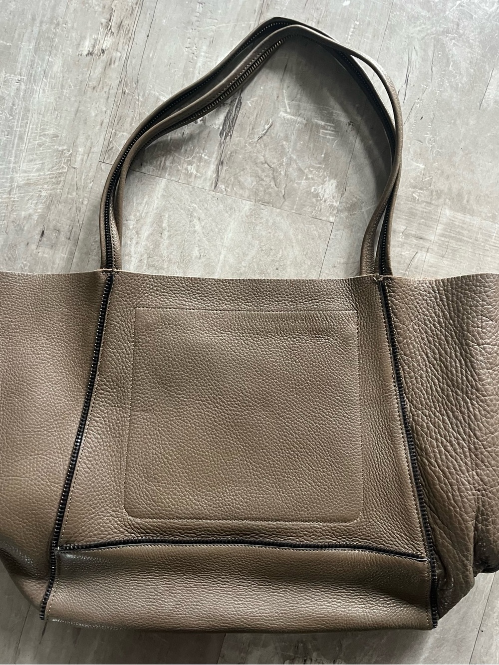 Botiker Everyday heavy duty Pebbled Leather Tote in Taupe